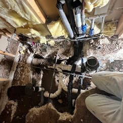 Under-floor drain line rough-in