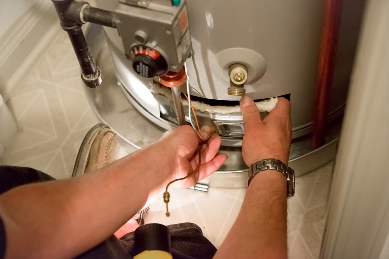 Hands-on water heater service